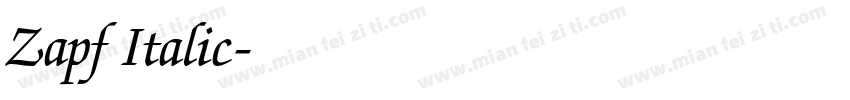 Zapf Italic字体转换